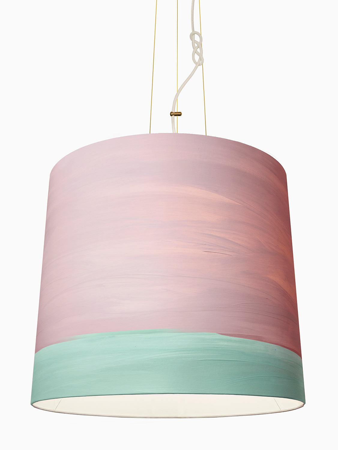 Canvas Oil Painted Unique Emotional Handmade Pendant Lamp | Custom color | Contemporary Cozy Lighting for  Restaurant Living room Bedroom & Lobby | Sustainable Design lighting | XL size suspension lamp | mammalampa The Sisters pendant lamp XL