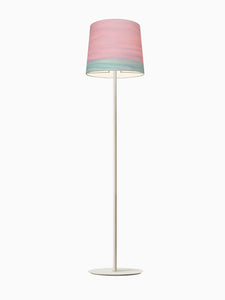 Canvas Oil Painted Unique Emotional Handmade Free-standing Lamp | Custom colors | Contemporary Cozy Lighting for  Restaurant Living room Bedroom & Lobby | Sustainable Design | Design lighting | Natural Interior | mammalampa The Sisters floor lamp